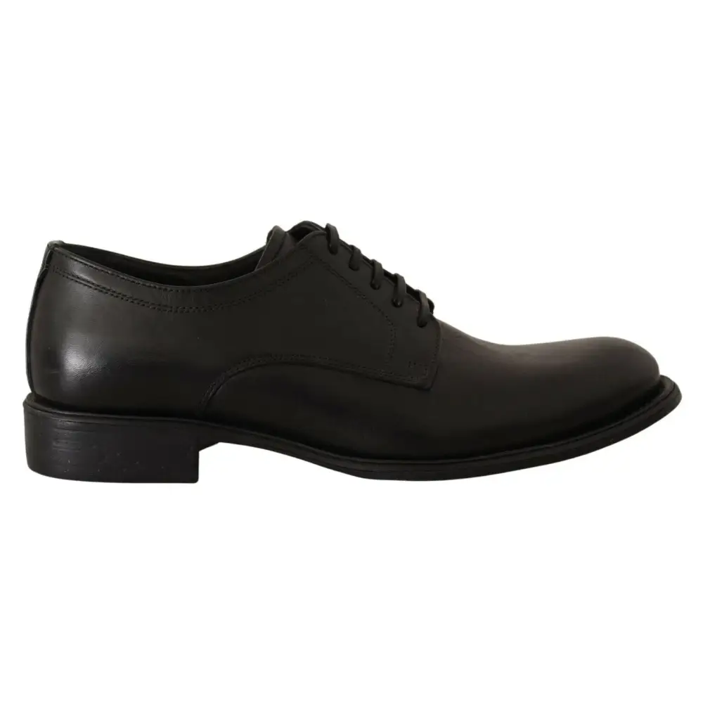 Dolce & Gabbana Schwarze Schnürschuhe aus Leder für Männer Formelle Derby-Schuhe - EU40/US7
