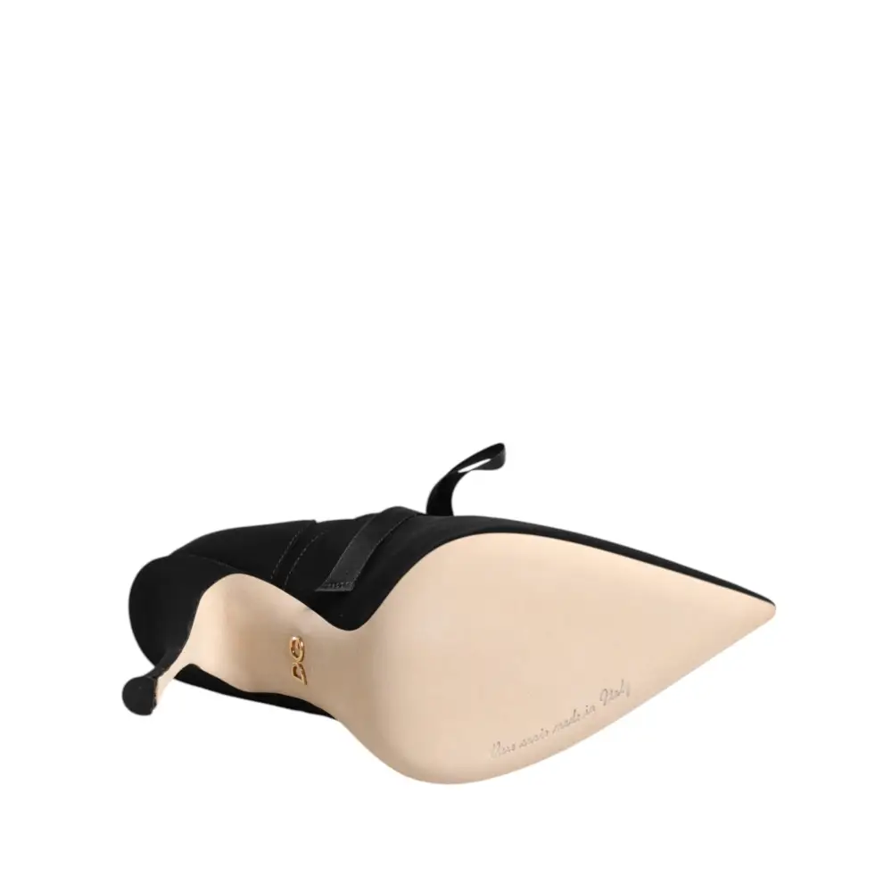 Dolce & Gabbana Schwarze Spitze Stiletto Heels Pumps Schuhe