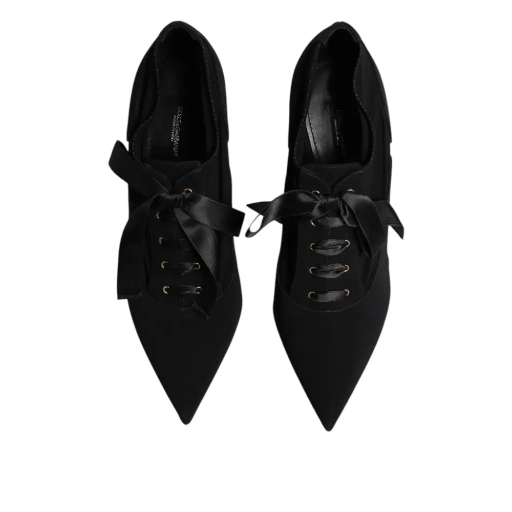 Dolce & Gabbana Schwarze Spitze Stiletto Heels Pumps Schuhe