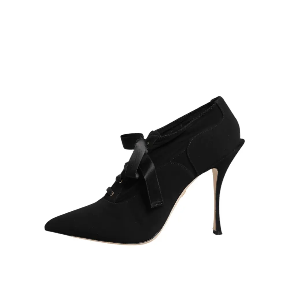 Dolce & Gabbana Schwarze Spitze Stiletto Heels Pumps Schuhe