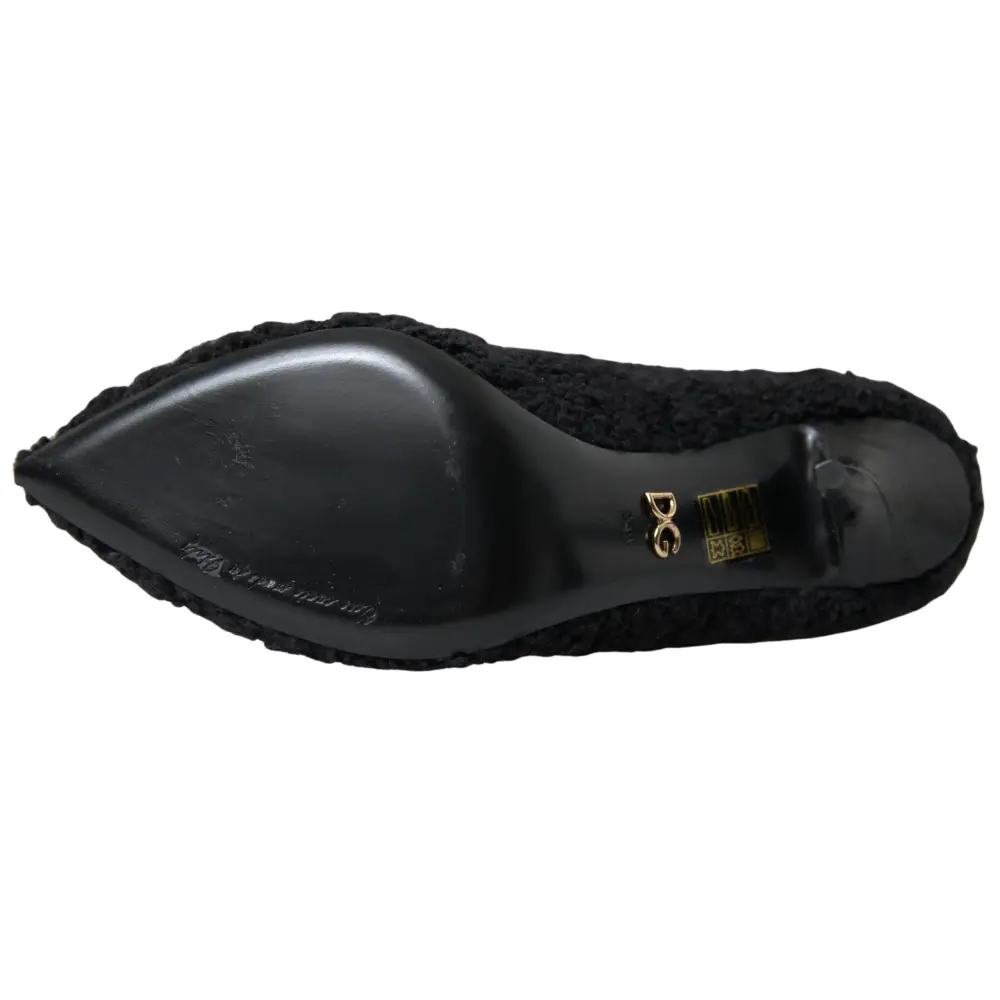 Dolce & Gabbana Schwarze Stiletto Heels Mittlere Wadenstiefel - EU38.5/US8