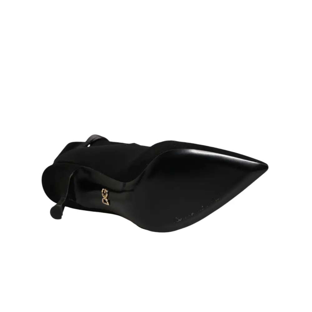 Dolce & Gabbana Schwarze Stiletto-High-Heels mit Schnürung - EU37/US6.5