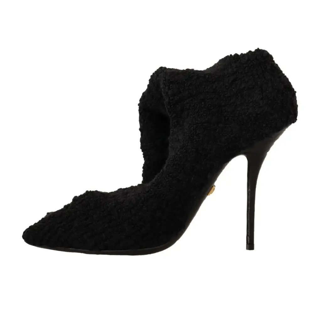 Dolce & Gabbana Schwarze Stretch-Socken Kniestrümpfe Schuhe - EU41/US10.5