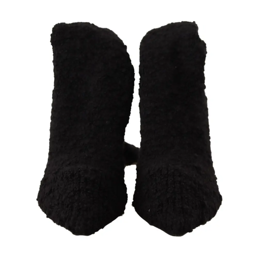 Dolce & Gabbana Schwarze Stretch-Socken Kniestrümpfe Schuhe - EU41/US10.5