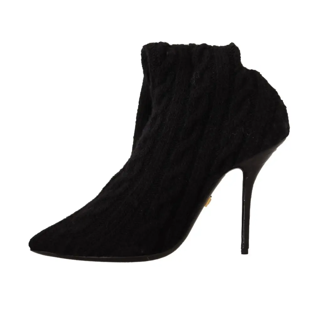 Dolce & Gabbana Schwarze Stretch-Socken Kniestrümpfe Schuhe - EU38/US7.5