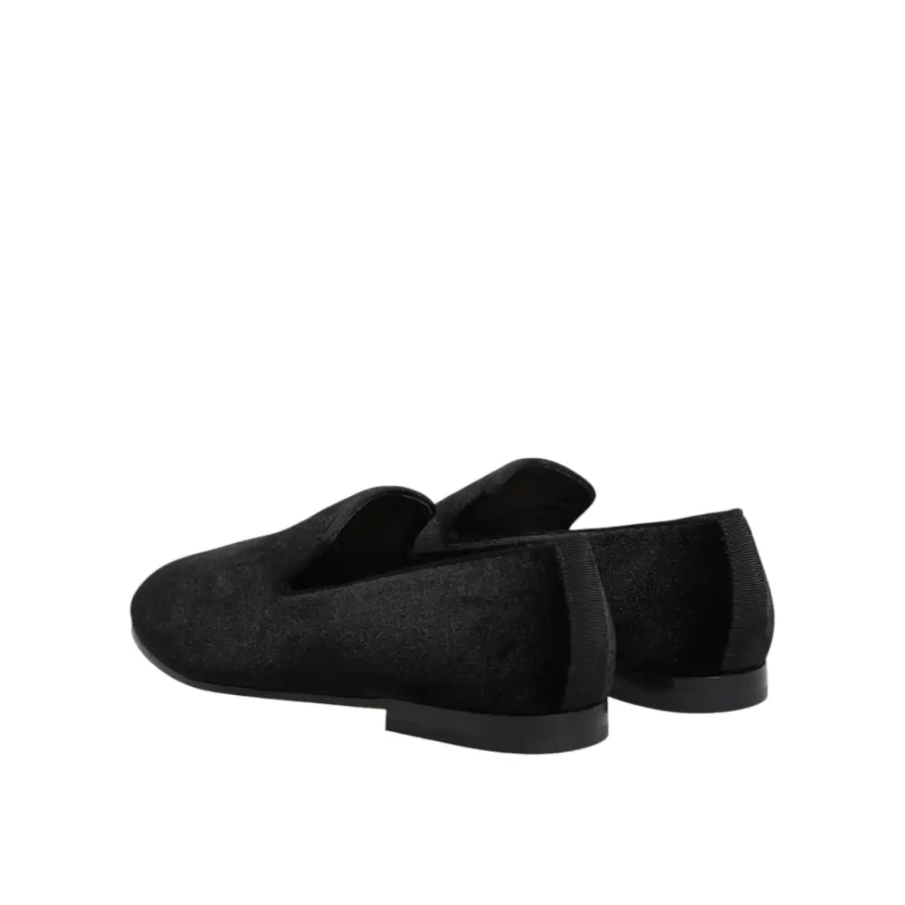 Dolce & Gabbana Schwarze Wildleder-Loafer zum Hineinschlüpfen - EU41/US8