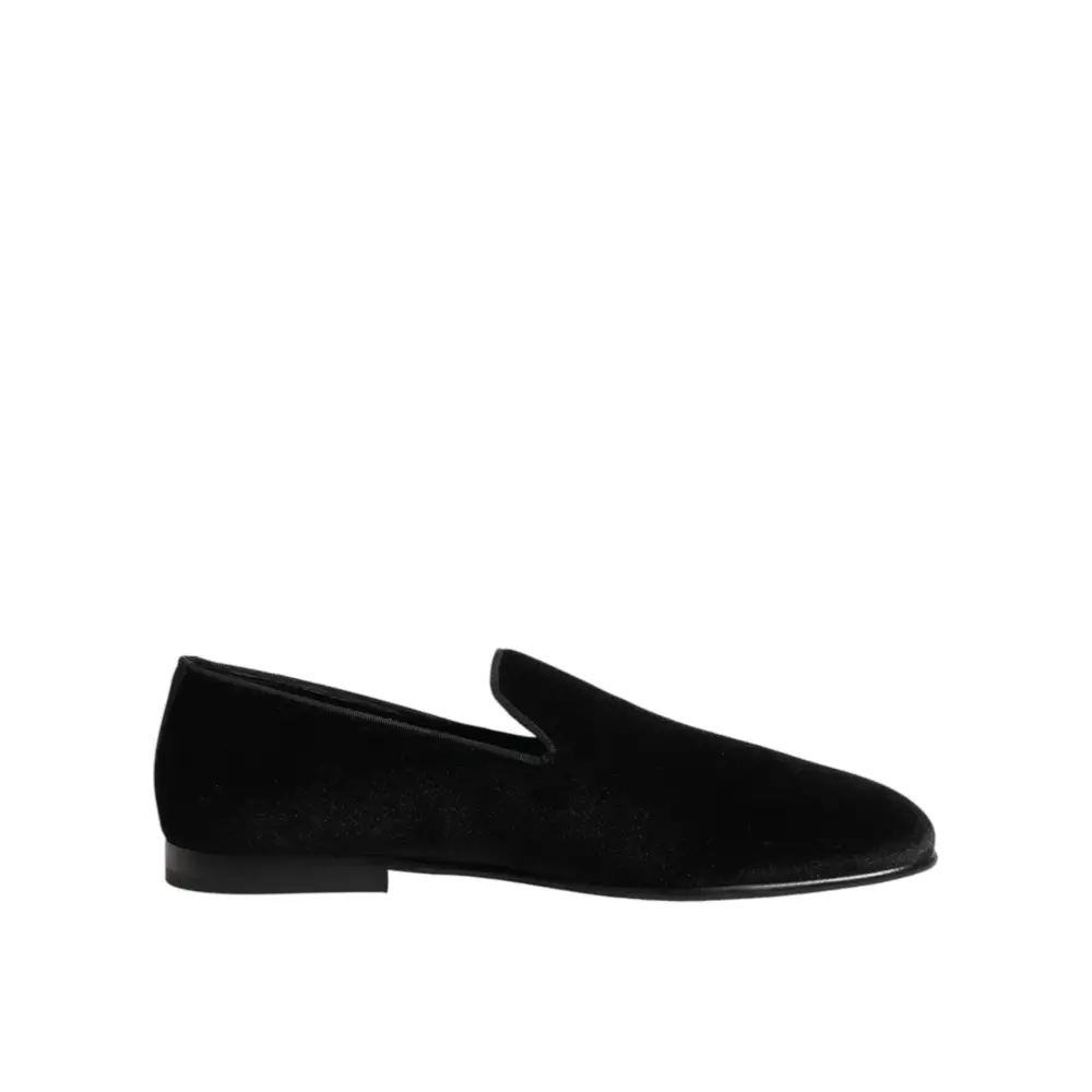 Dolce & Gabbana Schwarze Wildleder-Loafer zum Hineinschlüpfen - EU41/US8