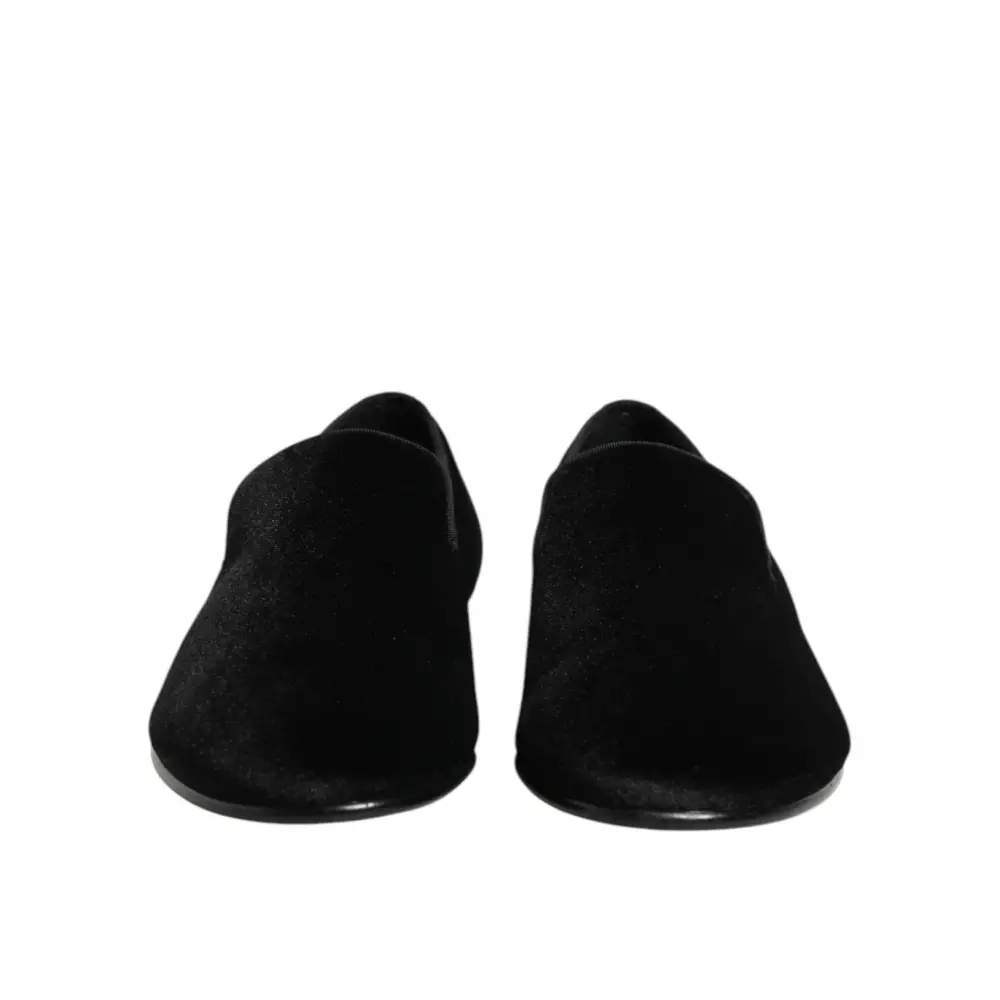 Dolce & Gabbana Schwarze Wildleder-Loafer zum Hineinschlüpfen - EU41/US8