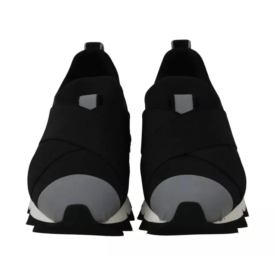 Dolce & Gabbana Schwarzer Hai Neopren Stretch Turnschuhe Schuhe - EU36/US5.5