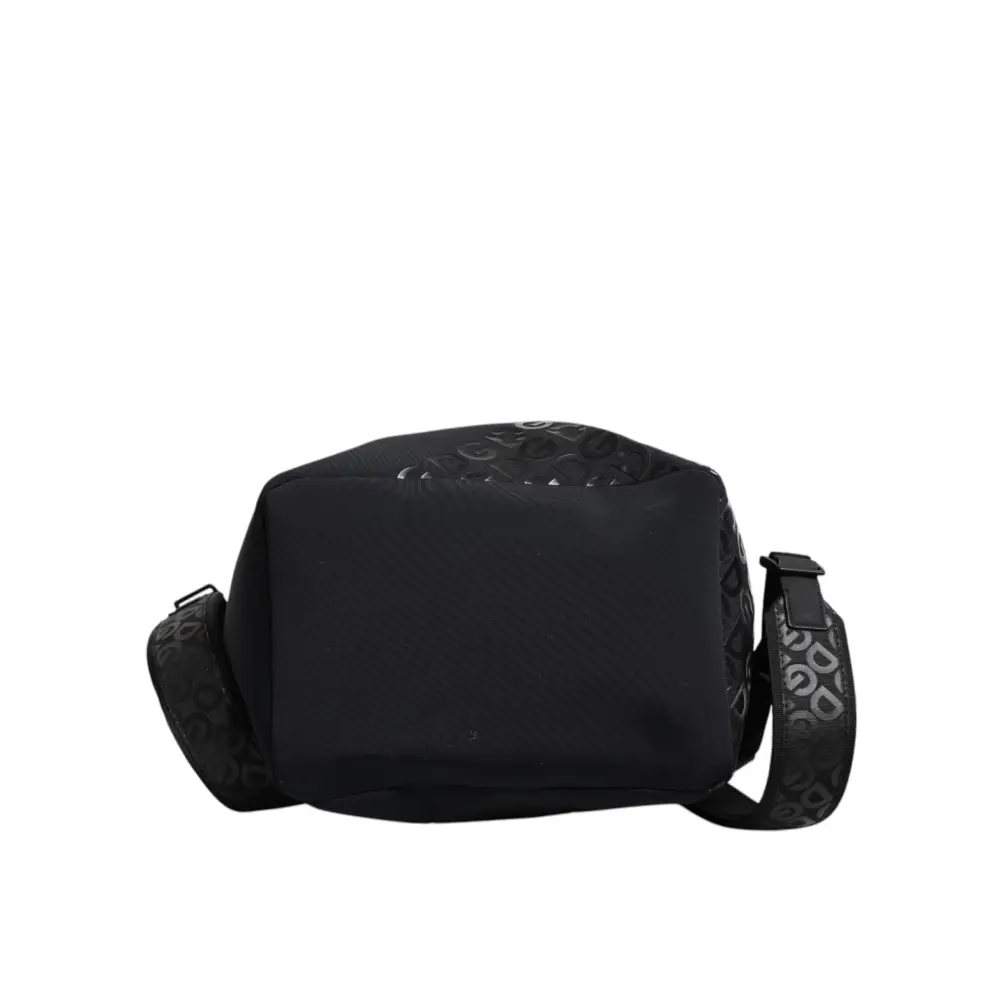 Dolce & Gabbana Schwarzer Neopren Nylon DG Logo Schulrucksack Tasche