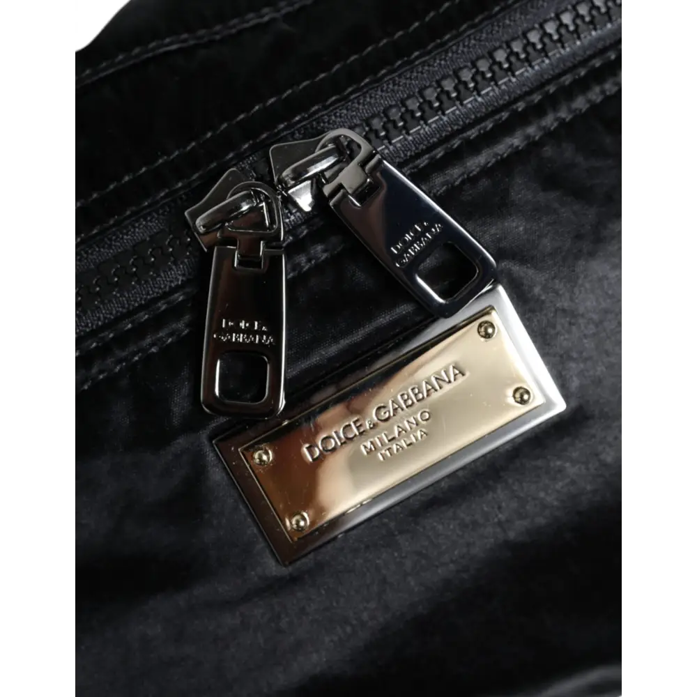 Dolce & Gabbana Schwarzer Nylon Stoff Gürtel Taille Fanny Pack Tasche