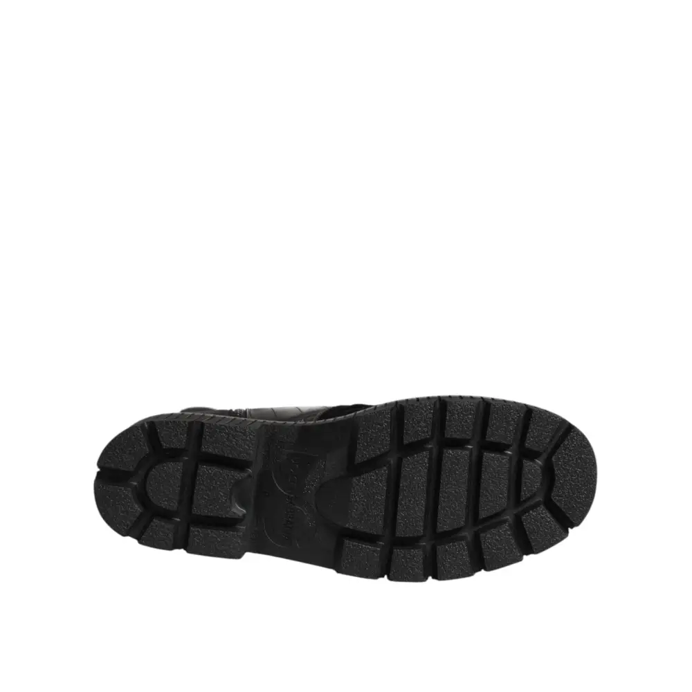 Dolce & Gabbana Schwarzer Patchwork-Leder-Halbstiefel