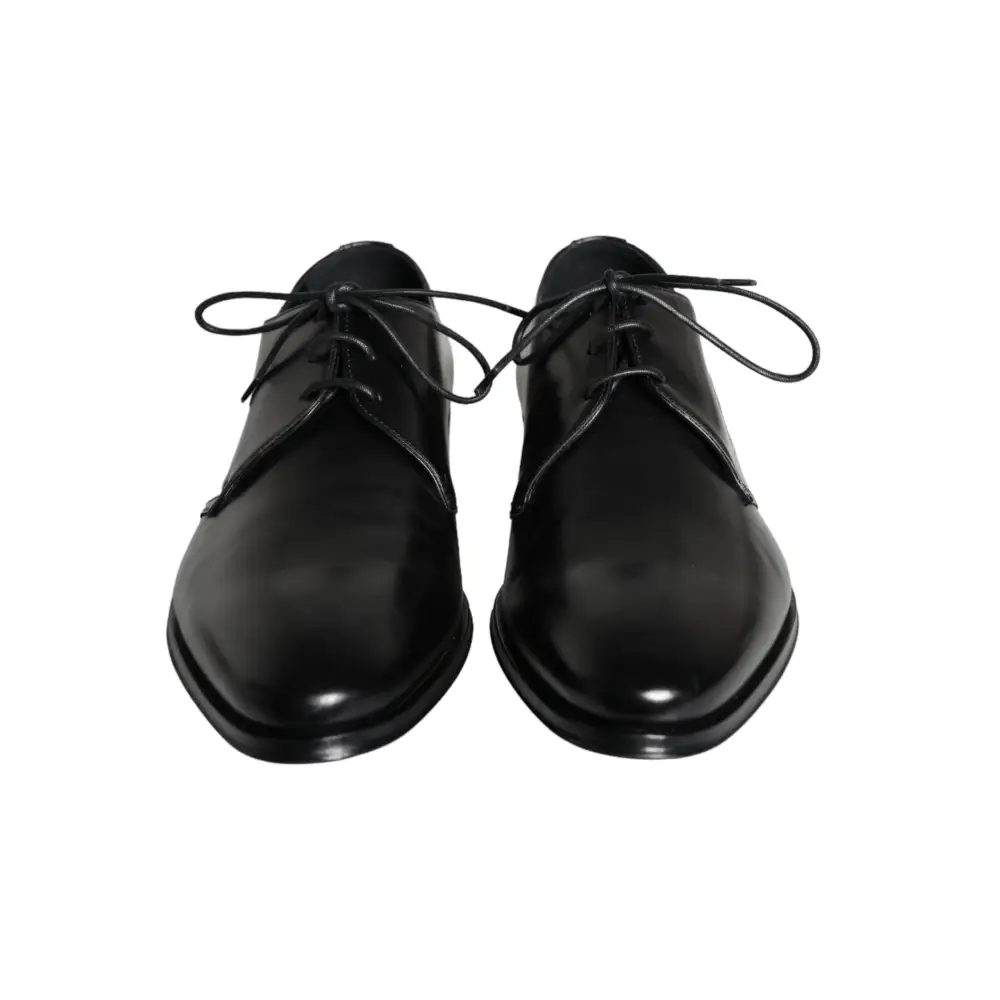 Dolce & Gabbana Schwarzes Kalbsleder Derby Herren Anzugschuhe - EU43/US10