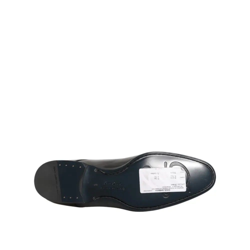 Dolce & Gabbana Schwarzes Kalbsleder Derby Herren Anzugschuhe - EU 42 | US 9