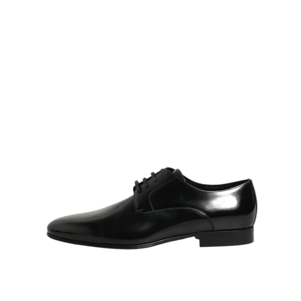 Dolce & Gabbana Schwarzes Kalbsleder Derby Herren Anzugschuhe - EU 42 | US 9
