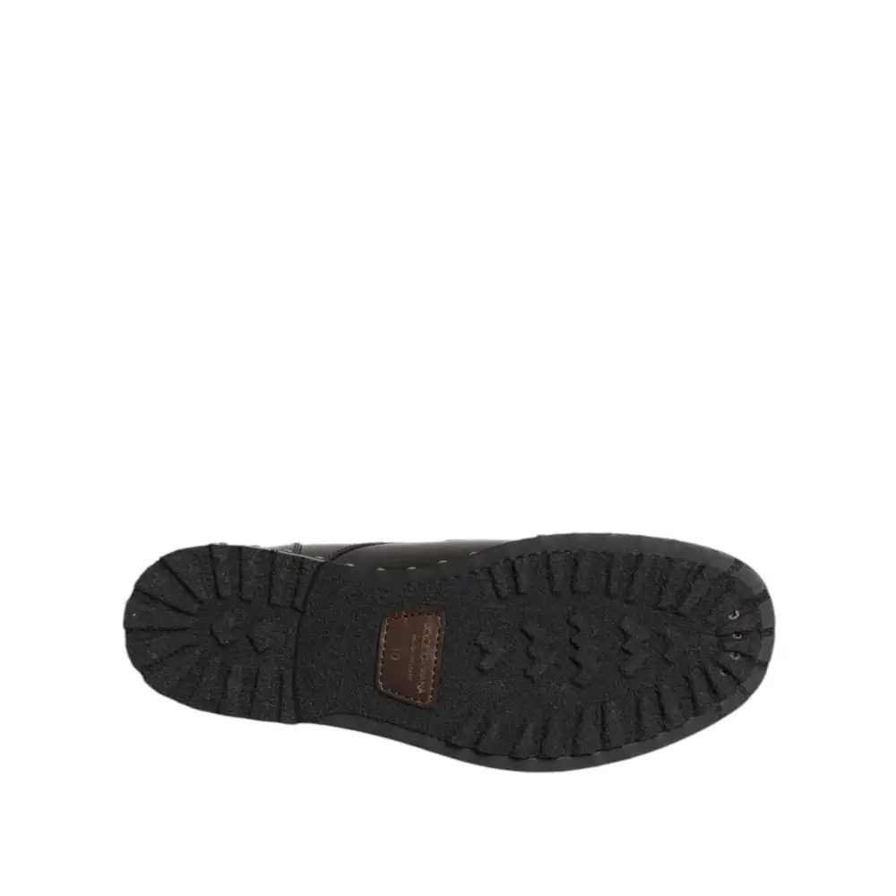 Dolce & Gabbana Schwarzes Leder beschlagene Männer formelle Derby Schuhe