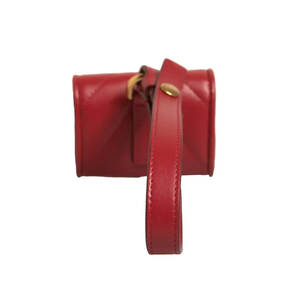 Dolce & Gabbana Schwarzes Leder Devotion Heart Strap Airpod Case