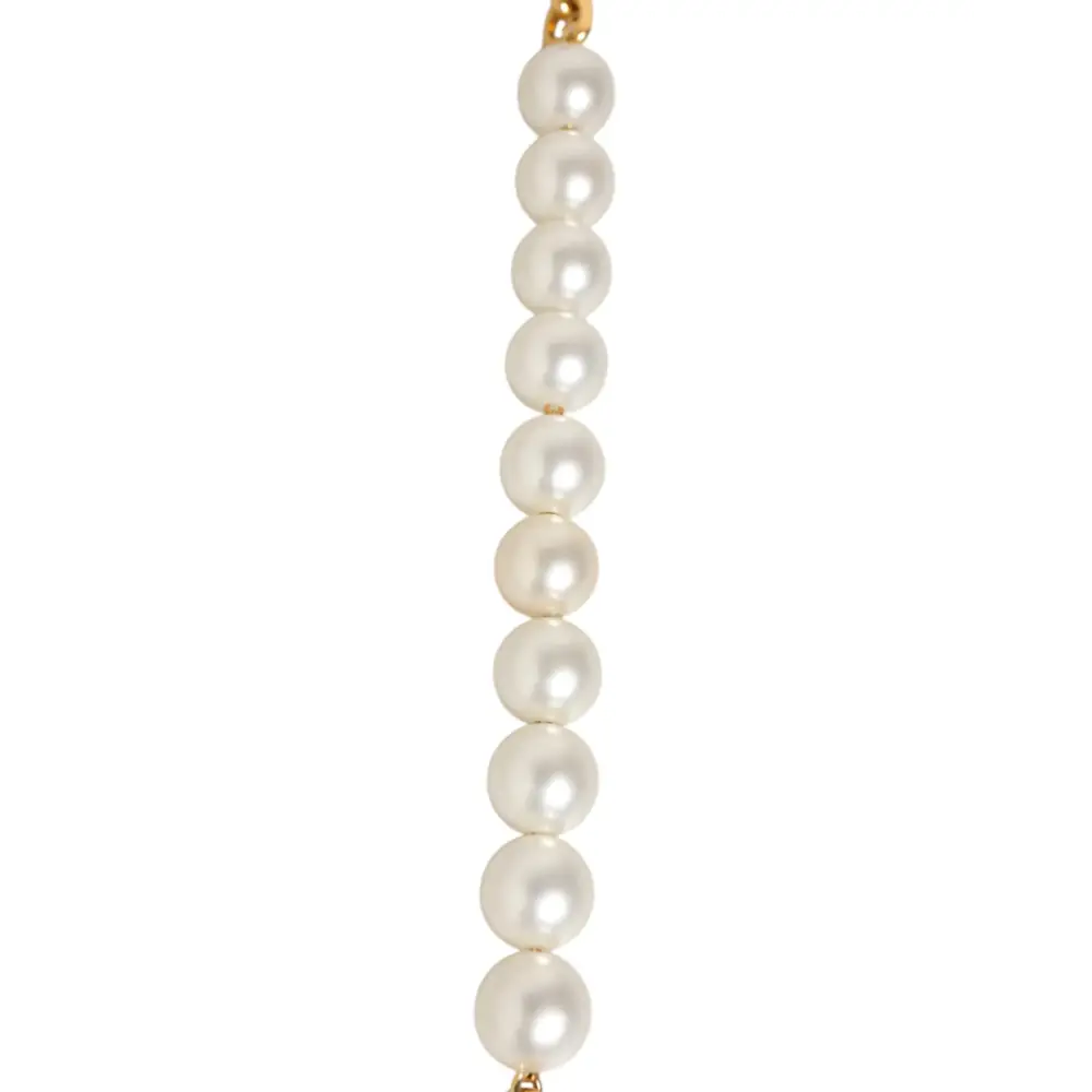 Dolce & Gabbana Schwarzes Leder Goldkette Tasche Accessoire Schulterriemen