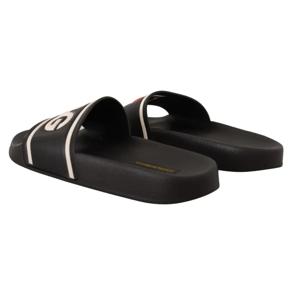 Dolce & Gabbana Schwarzes Leder I Love D& - EU35/US4.5