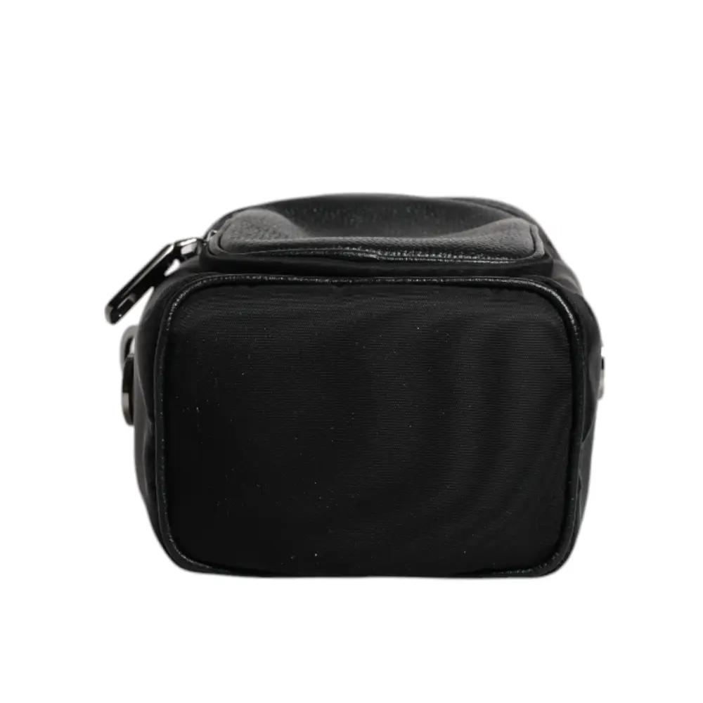 Dolce & Gabbana Schwarzes Leder Logo Geldbörse Crossbody Kameratasche