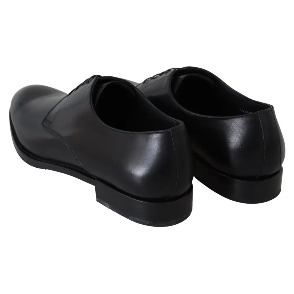 Dolce & Gabbana Schwarzes Leder SARTORIA Handgefertigte Schuhe