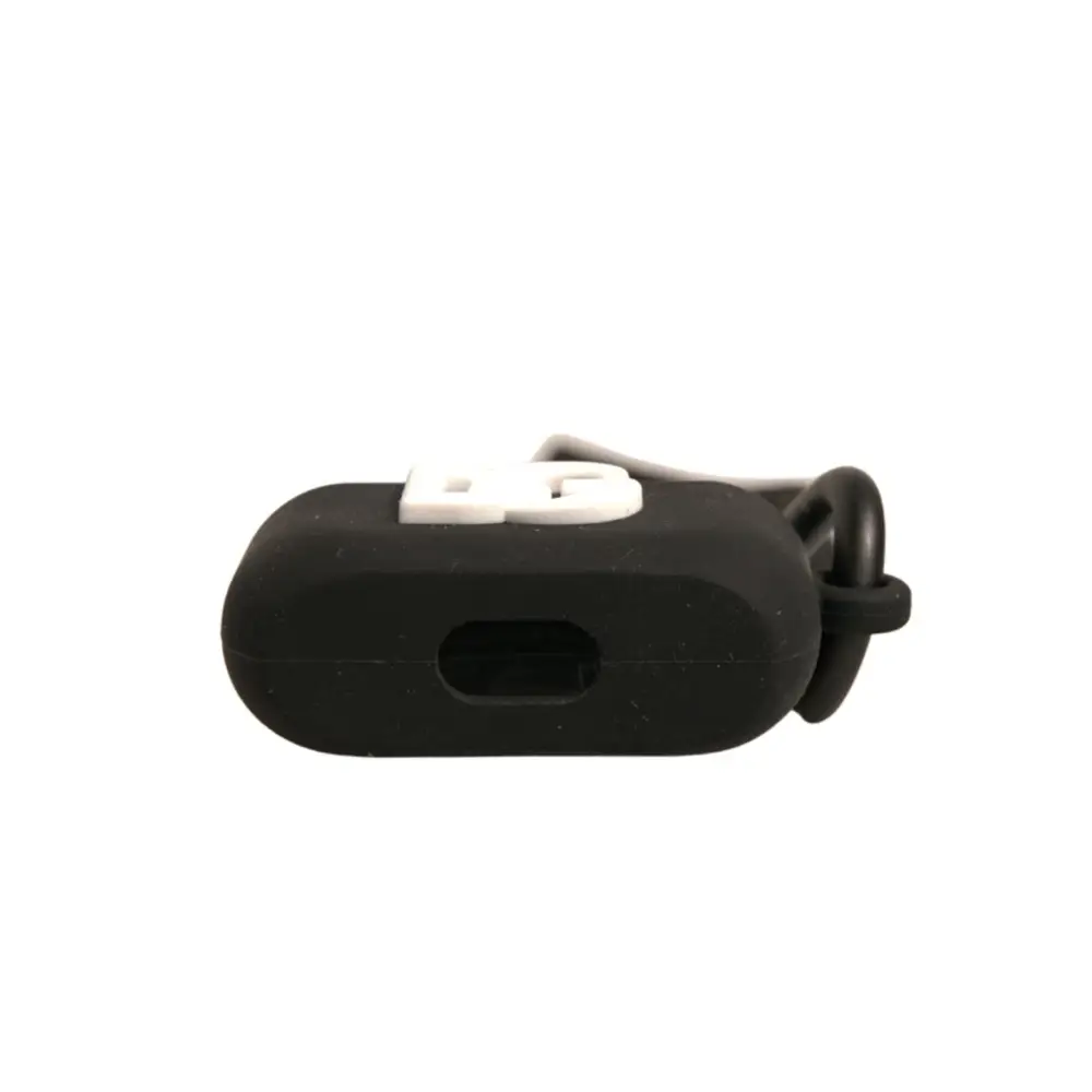 Dolce & Gabbana Schwarzes Silikon-Gummi-Logo geprägte Airpods Hülle