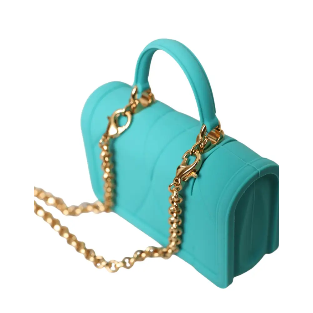 Dolce & Gabbana Türkis Silikon Hingabe Herz Abdeckung Tasche Airpods Fall