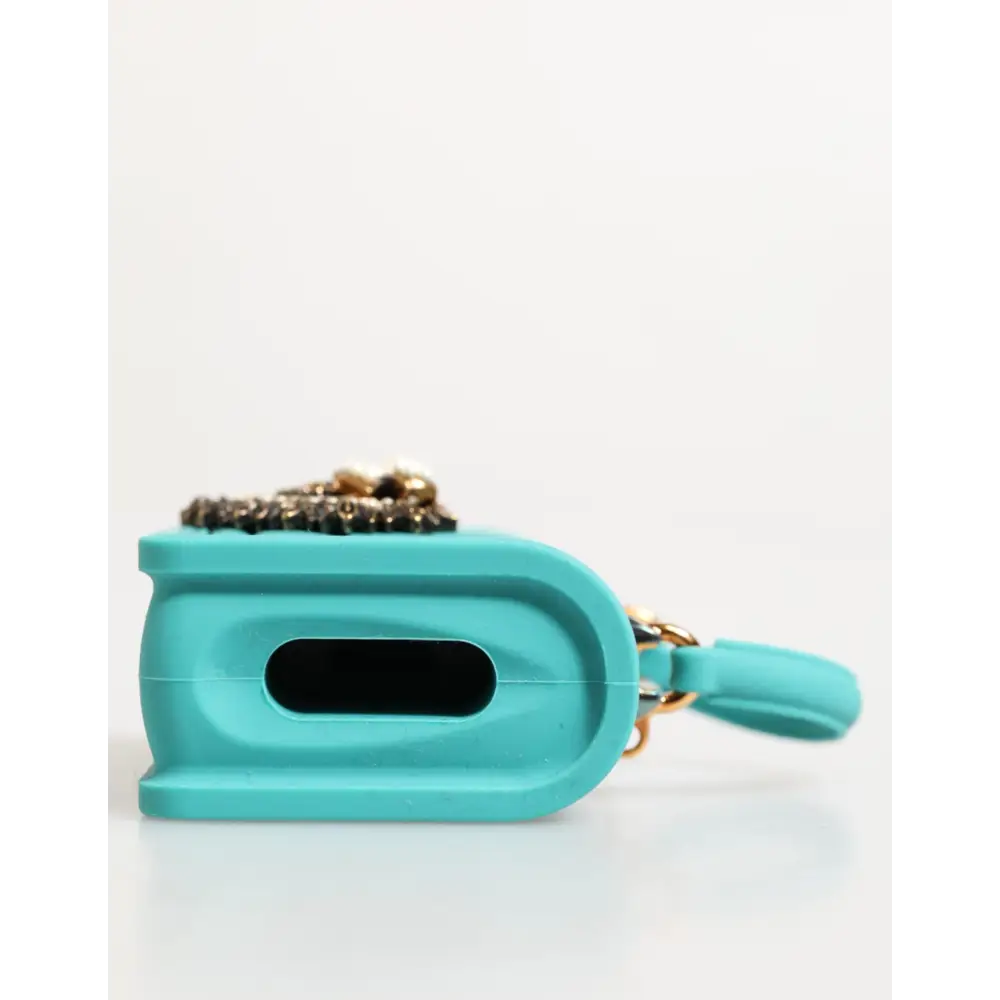 Dolce & Gabbana Türkis Silikon Hingabe Herz Abdeckung Tasche Airpods Fall