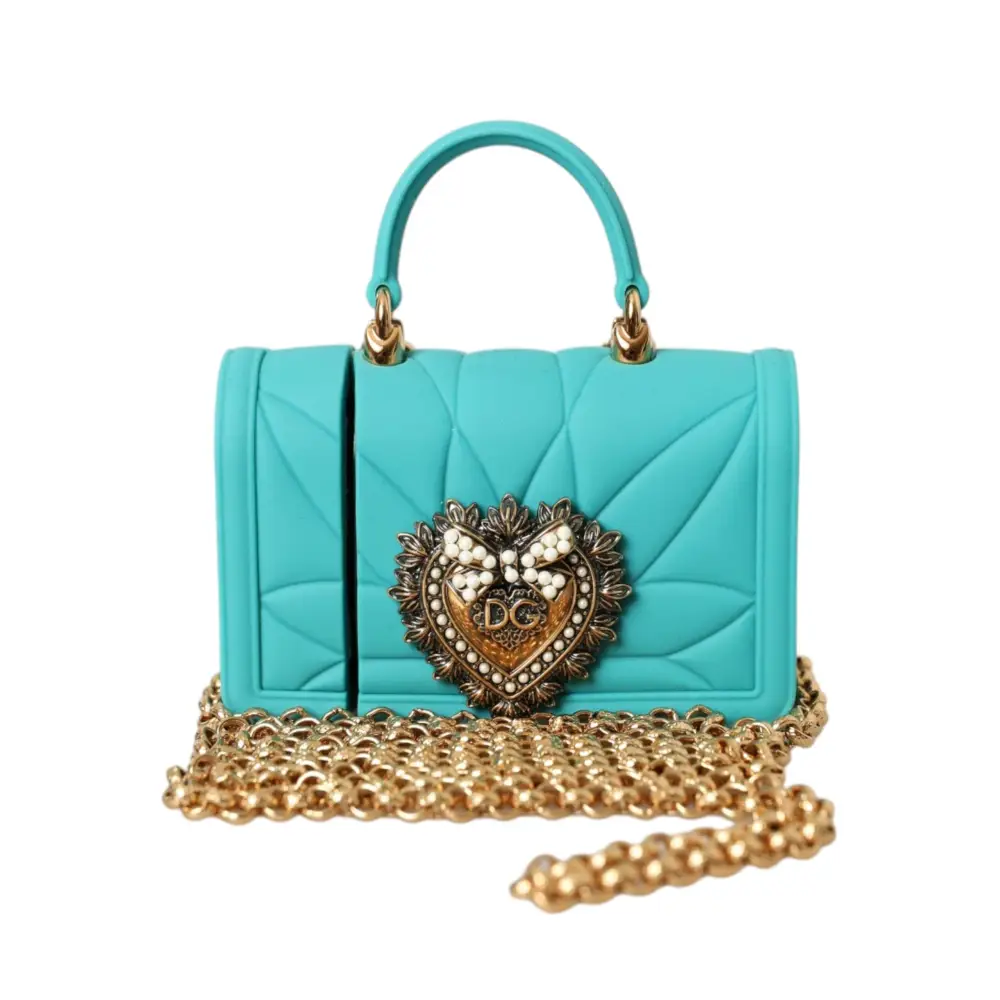 Dolce & Gabbana Türkis Silikon Hingabe Herz Abdeckung Tasche Airpods Fall