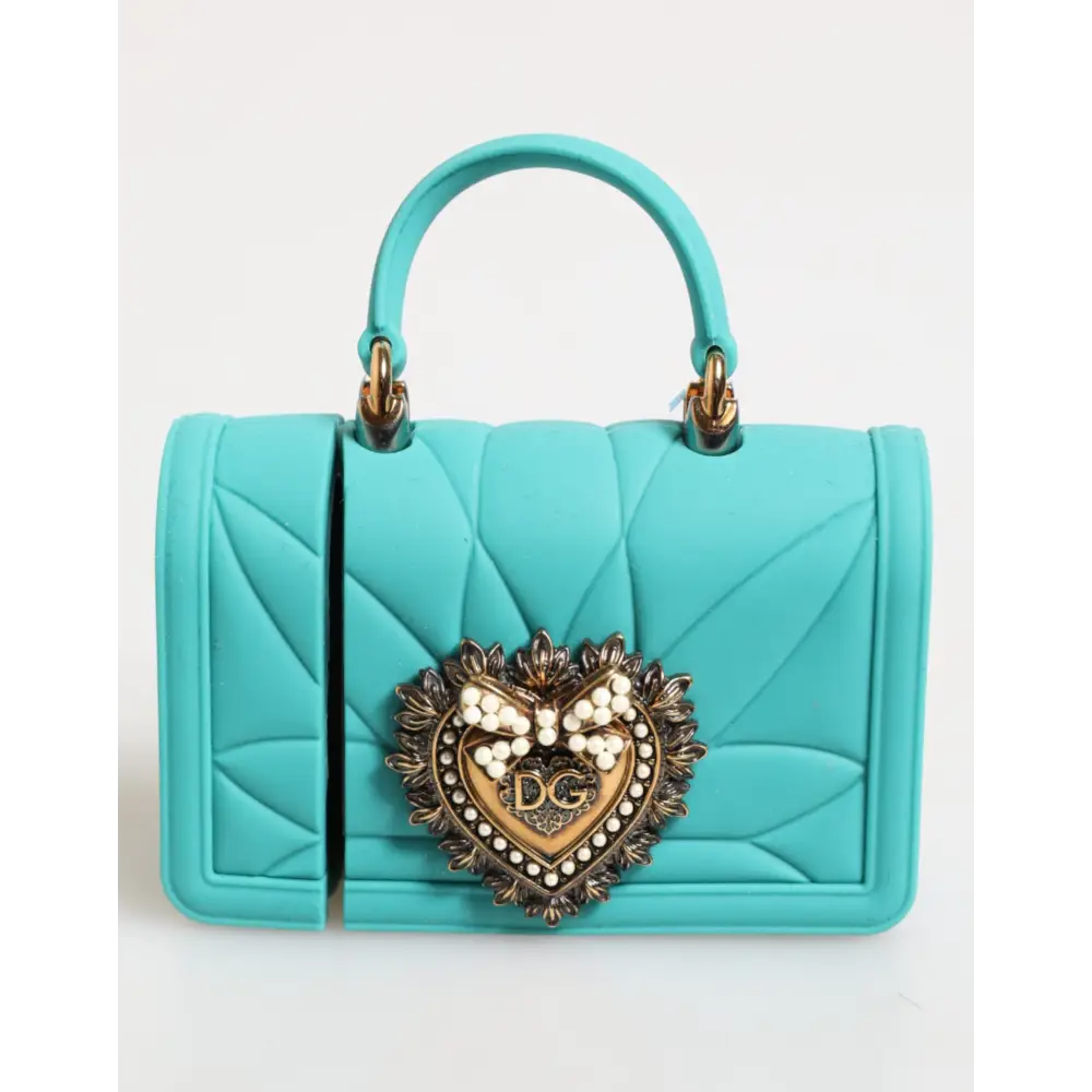 Dolce & Gabbana Türkis Silikon Hingabe Herz Abdeckung Tasche Airpods Fall