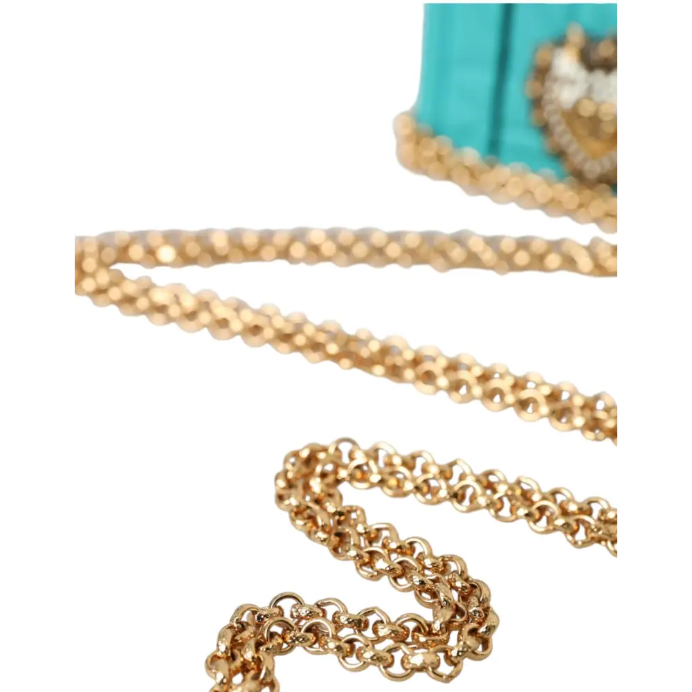 Dolce & Gabbana Türkis Silikon Hingabe Herz Abdeckung Tasche Airpods Fall