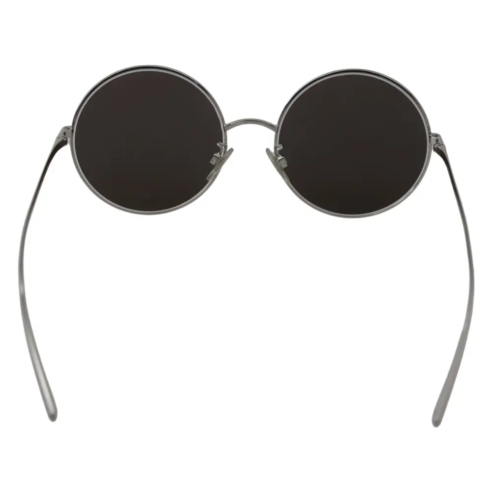 Dolce & Gabbana Versilberte runde graue Sonnenbrillen für Frauen