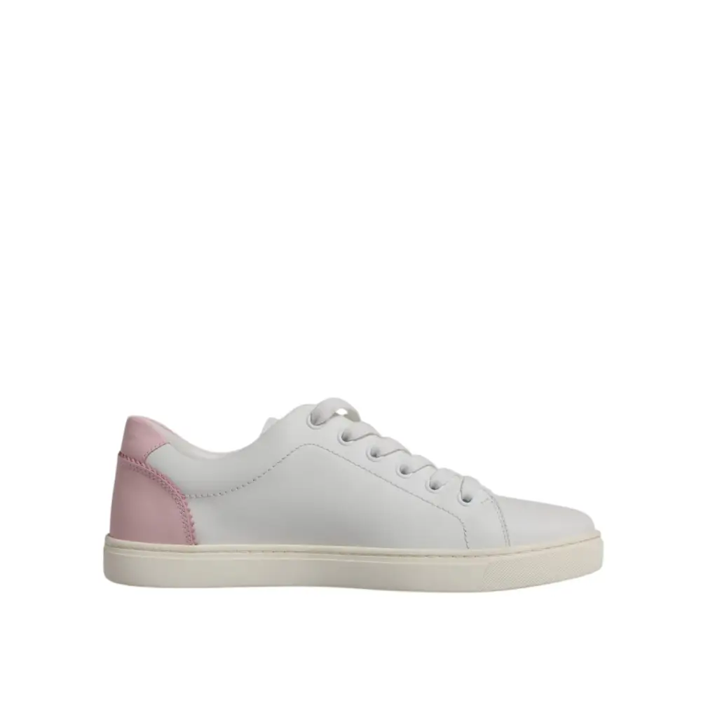 Dolce & Gabbana Weiß Klassische Kalbsleder Turnschuhe Schuhe - EU37/US7