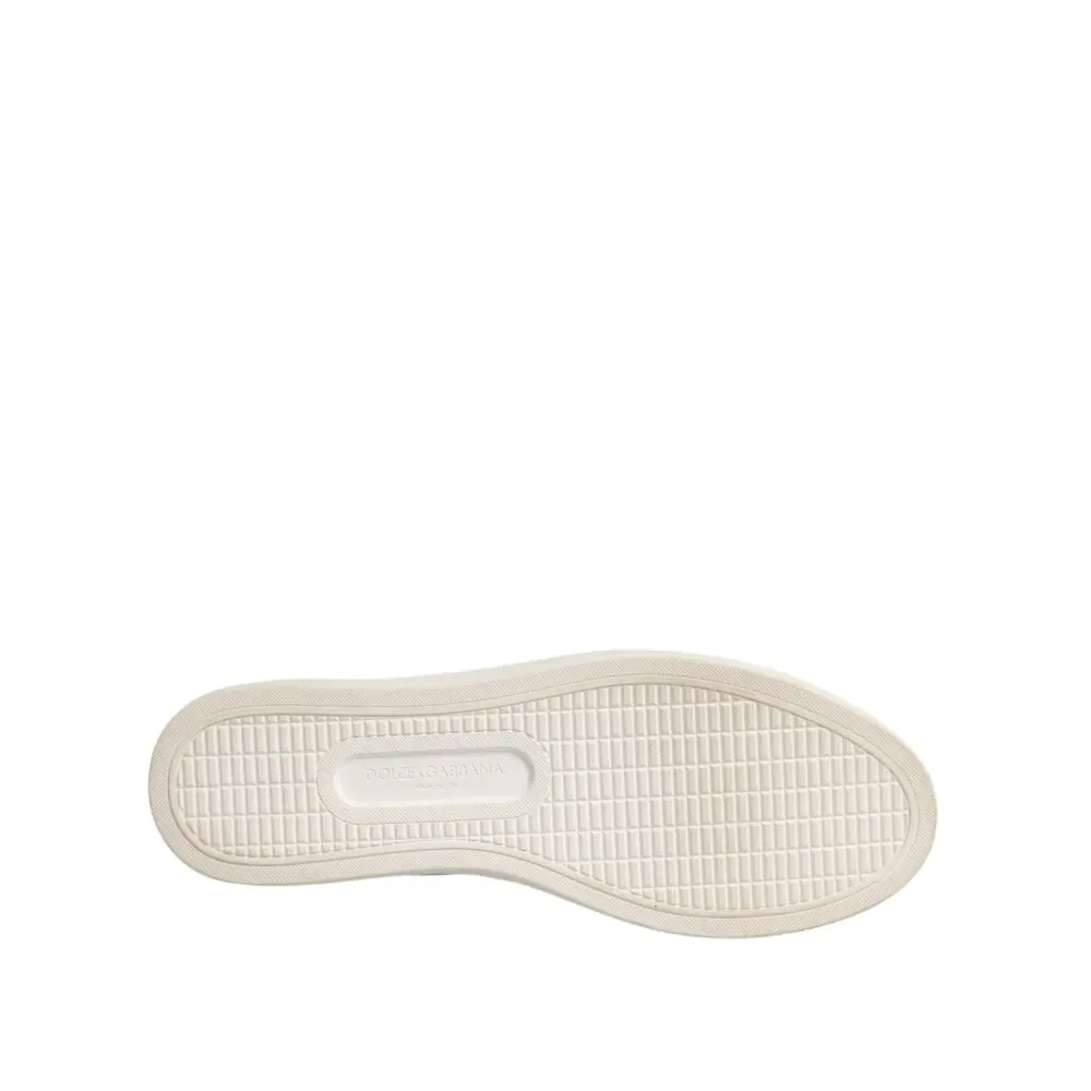 Dolce & Gabbana Weiß Klassische Kalbsleder Turnschuhe Schuhe - EU37/US7