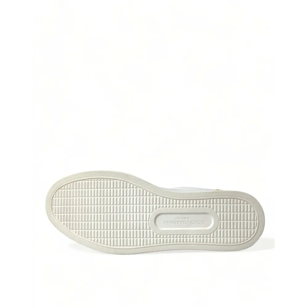 Dolce & Gabbana Weiß Leder LOVE Milano Männer Turnschuhe Schuhe - EU39.5/US6.5