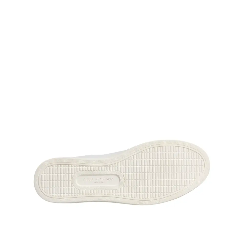 Dolce & Gabbana Weiß London Kalbsleder Turnschuhe Schuhe - EU37/US7