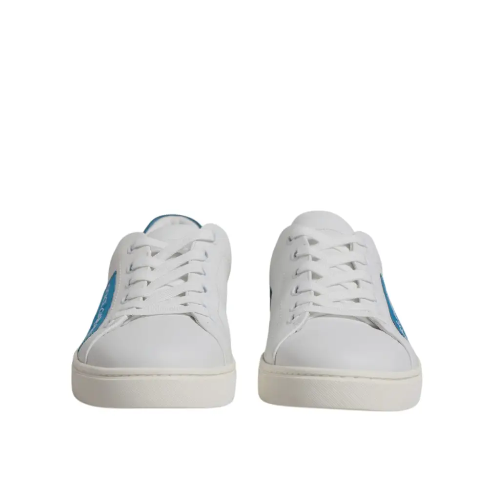 Dolce & Gabbana Weiß London Kalbsleder Turnschuhe Schuhe - EU37/US7