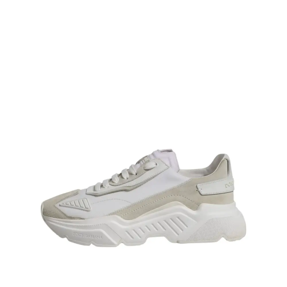 Dolce & Gabbana Weiß Low Top Daymaster Männer Turnschuhe Schuhe - EU41.5/US8.5