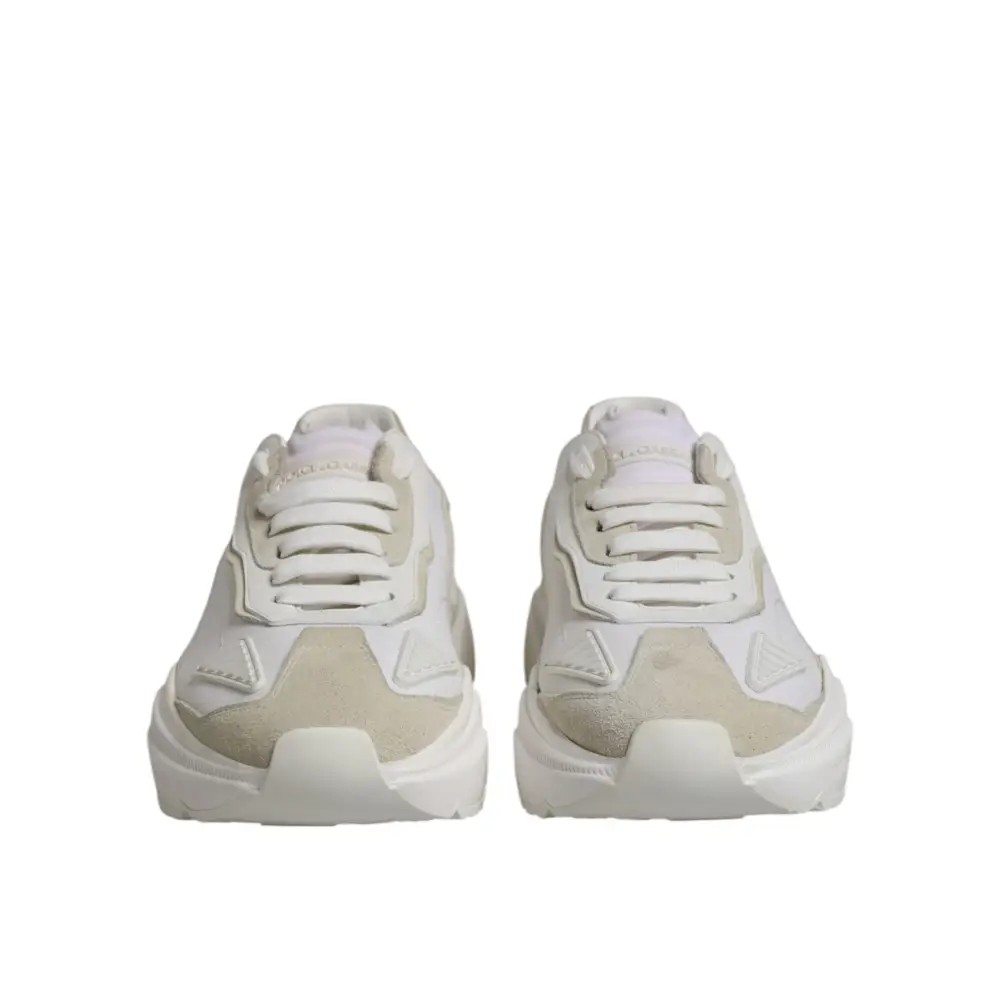 Dolce & Gabbana Weiß Low Top Daymaster Männer Turnschuhe Schuhe - EU41.5/US8.5