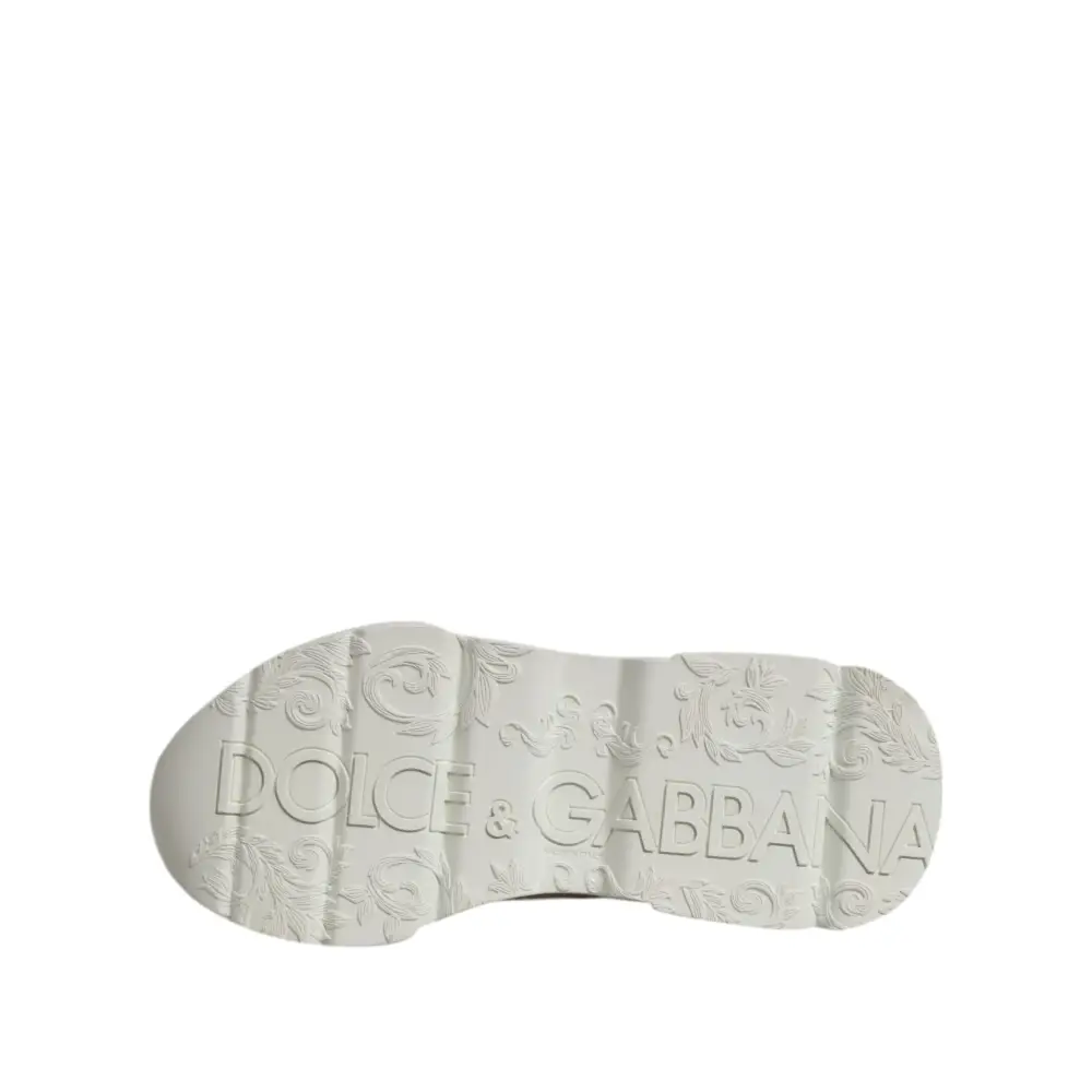 Dolce & Gabbana Weiß Low Top Daymaster Männer Turnschuhe Schuhe - EU41.5/US8.5