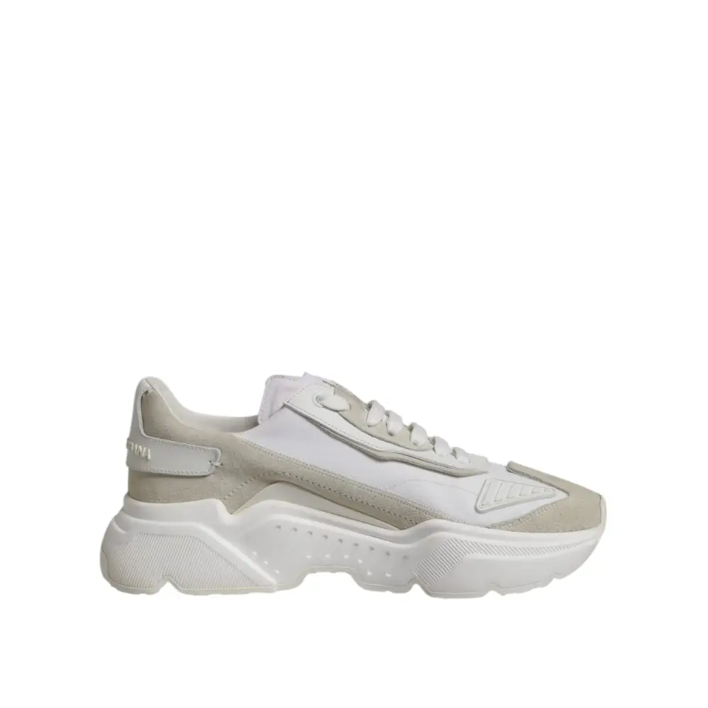 Dolce & Gabbana Weiß Low Top Daymaster Männer Turnschuhe Schuhe - EU41.5/US8.5