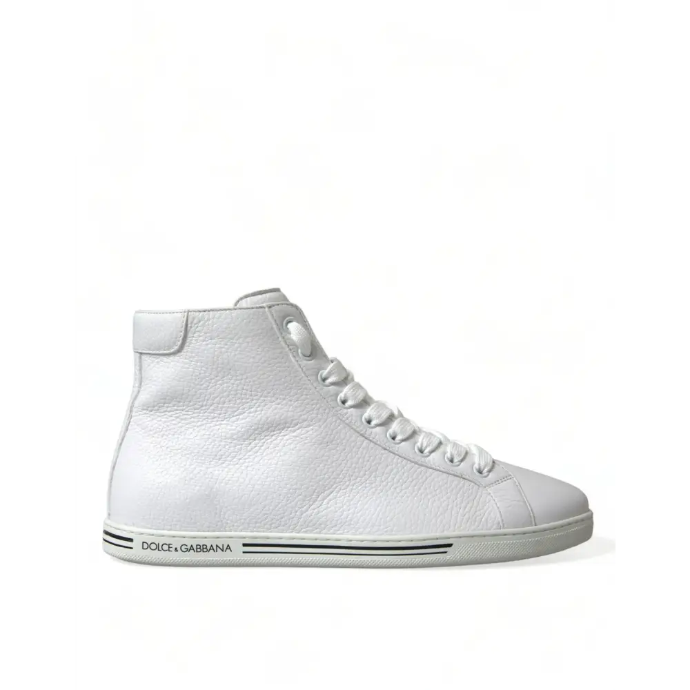 Dolce & Gabbana Weiß Saint Tropez High Top Männer Turnschuhe Schuhe - EU40/US7