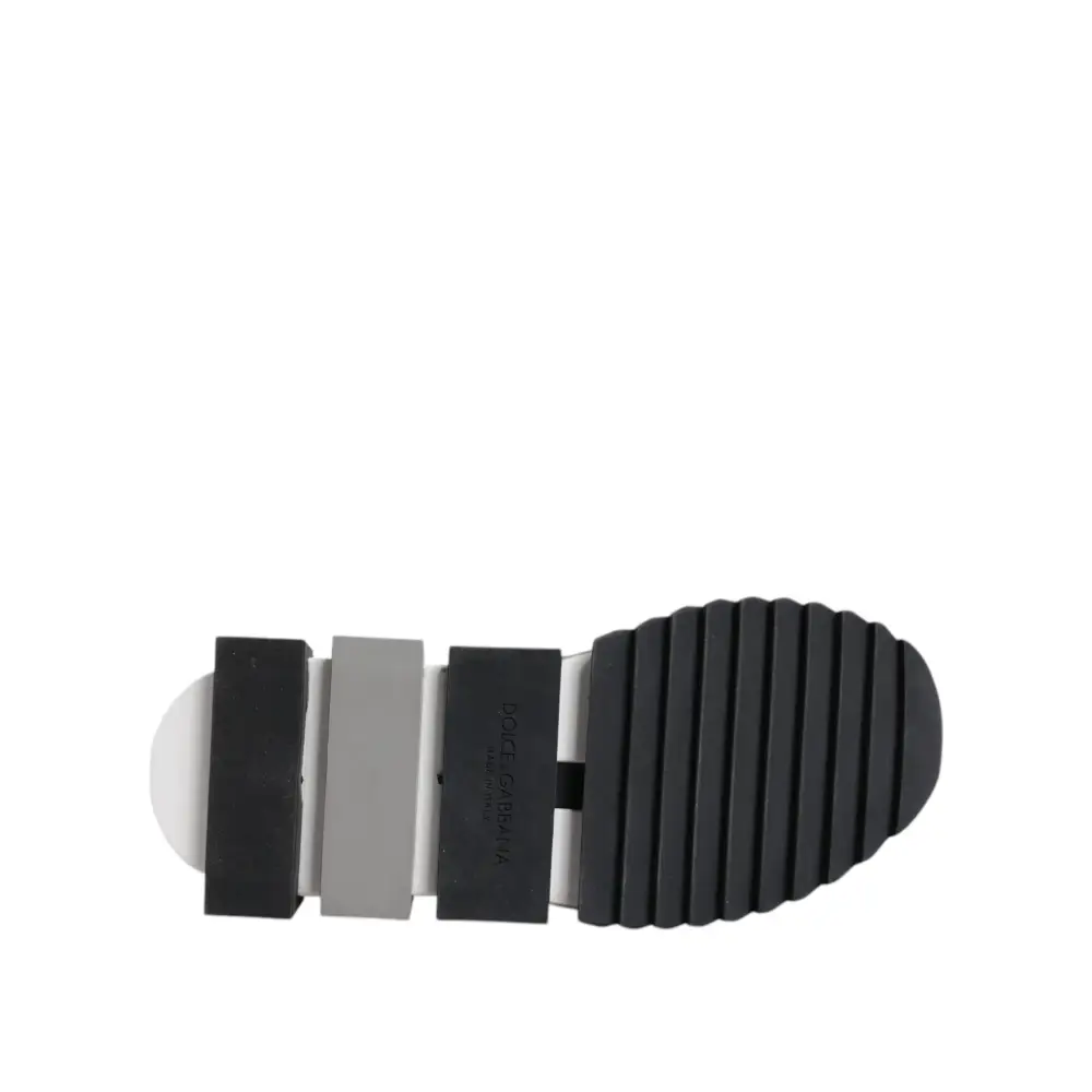 Dolce & Gabbana Weiß Schwarz Sorrento Socken Sneakers Schuhe - EU38/US7.5