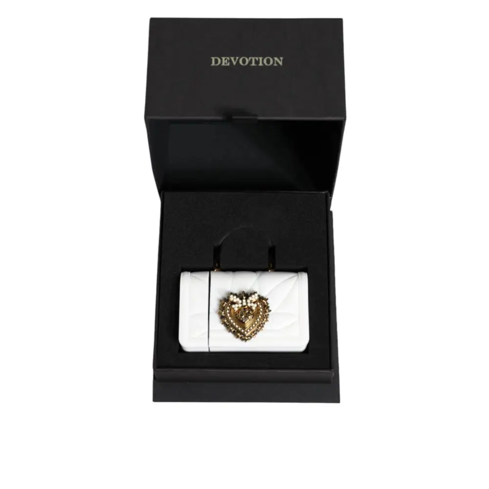 Dolce & Gabbana Weiß Silikon Hingabe Herz Abdeckung Hand Tasche Airpod Fall