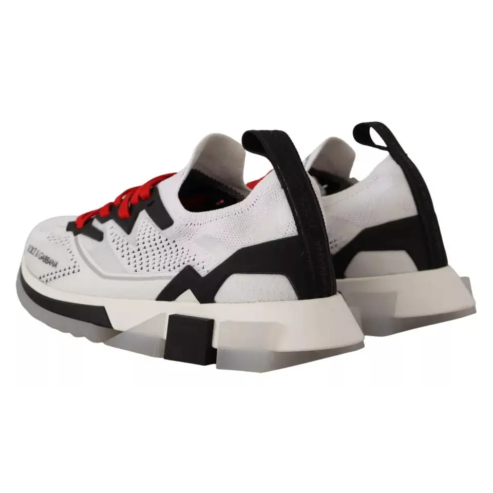 Dolce & Gabbana Weiß SORRENTO Sport Stretch Männer Schuhe Turnschuhe - EU45/US12