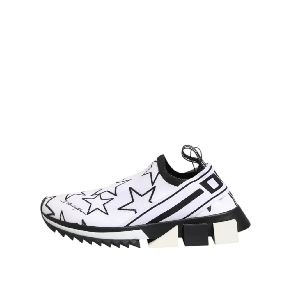 Dolce & Gabbana Weiß Sterne Sorrento Low Top Turnschuhe Schuhe - EU36/US5.5