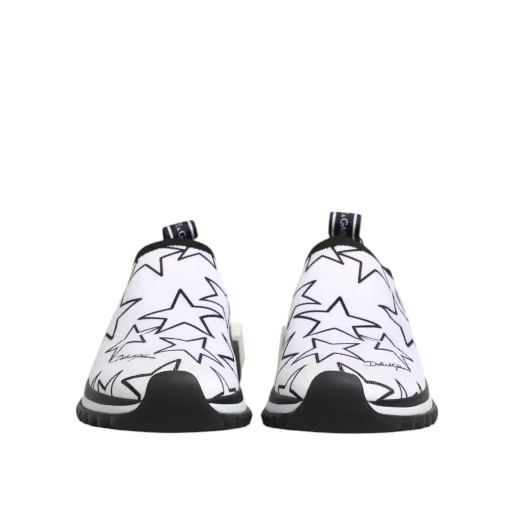 Dolce & Gabbana Weiß Sterne Sorrento Low Top Turnschuhe Schuhe - EU36/US5.5