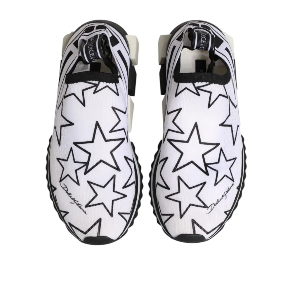 Dolce & Gabbana Weiß Sterne Sorrento Low Top Turnschuhe Schuhe - EU36/US5.5