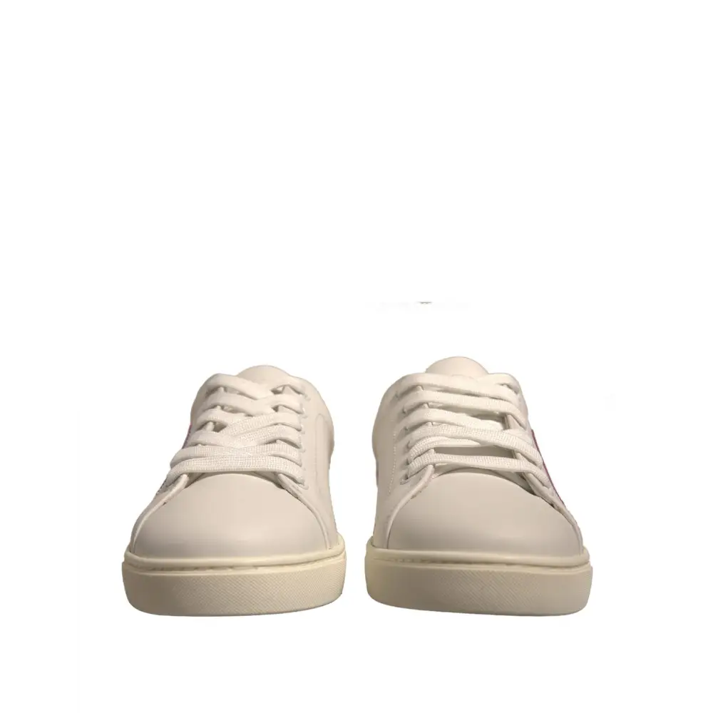 Dolce & Gabbana Weiß Wildleder Leder Low Top Turnschuhe Schuhe - EU39.5/US9