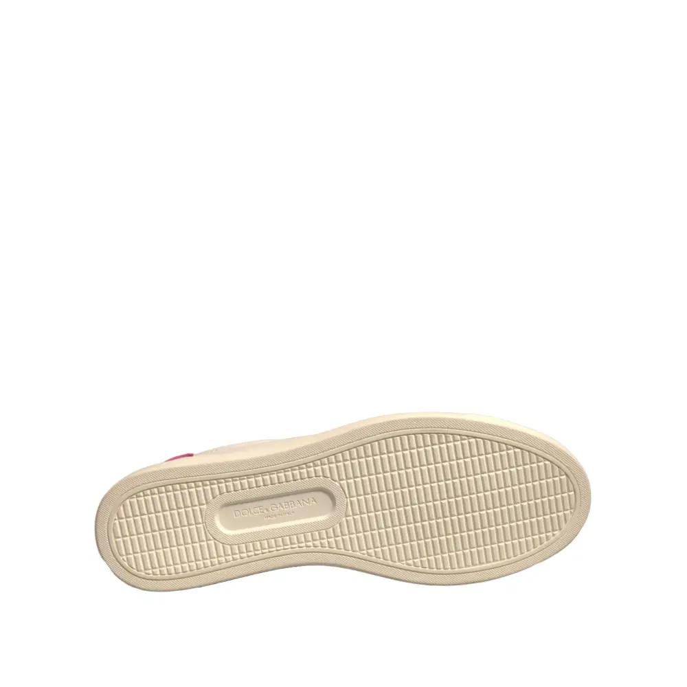 Dolce & Gabbana Weiß Wildleder Leder Low Top Turnschuhe Schuhe - EU39.5/US9